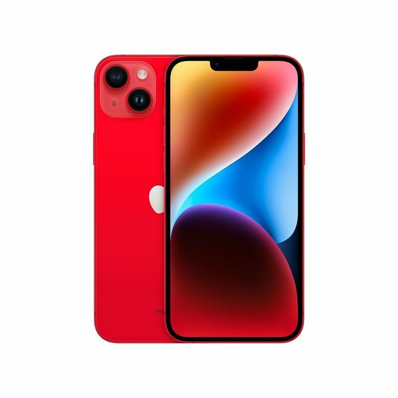 Apple iPhone 14 Plus, Red – front and back view