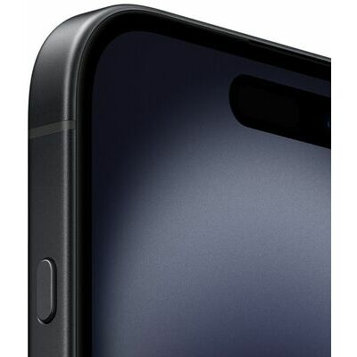 Apple iPhone 16, Black – front and back view
