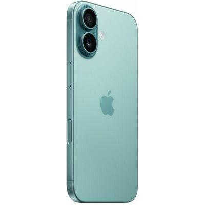 Apple iPhone 16, Teal – front and back view