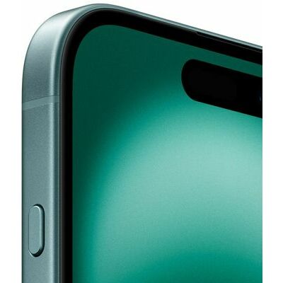 Apple iPhone 16, Teal – front and back view