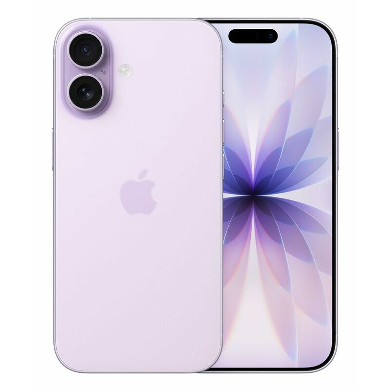 Apple iPhone 17, 256 GB, Lavender – front and back view