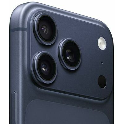 Apple iPhone 17 Pro, 1 TB, Deep Blue – front and back view