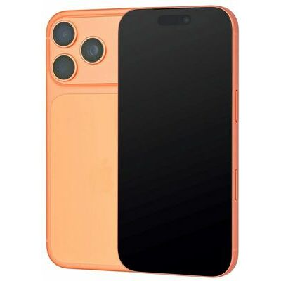 Apple iPhone 17 Pro Max, 1 TB, Cosmic Orange – front and back view