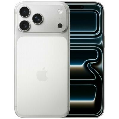 Apple iPhone 17 Pro Max, 2 TB, Silver – front and back view