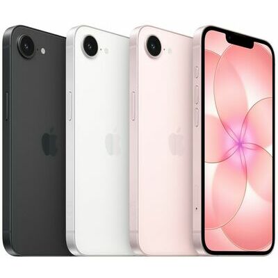 Apple iPhone 17e, 256 GB, Black – front and back view