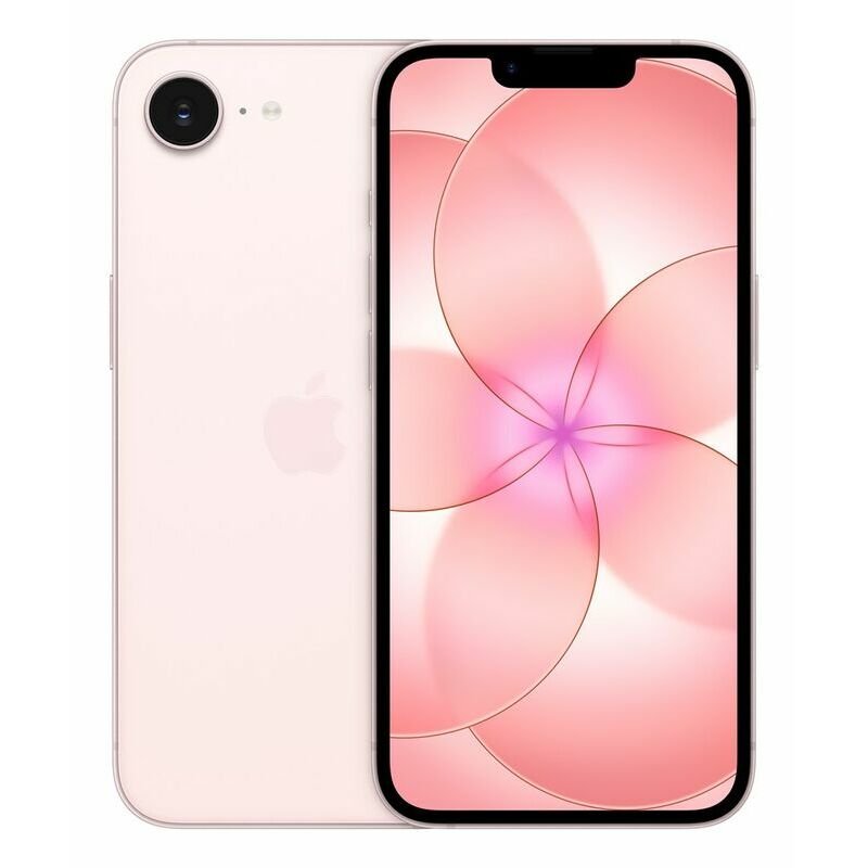 Apple iPhone 17e, 256 GB, Soft Pink – front and back view
