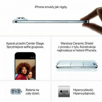 Apple iPhone Air, 1 TB, Light Gold – front and back view
