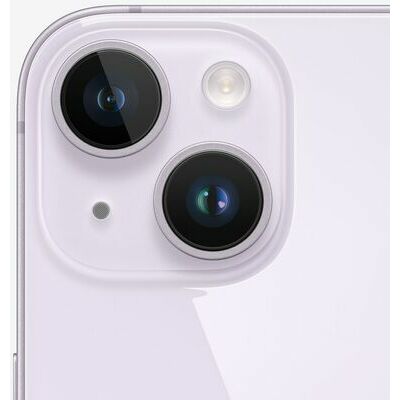 Apple iPhone 14 Plus, Purple – front and back view