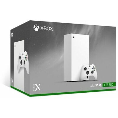 Microsoft Xbox Series X 1TB Console, Robot White, front view