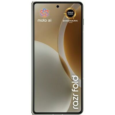 Motorola razr fold, White – front and back view