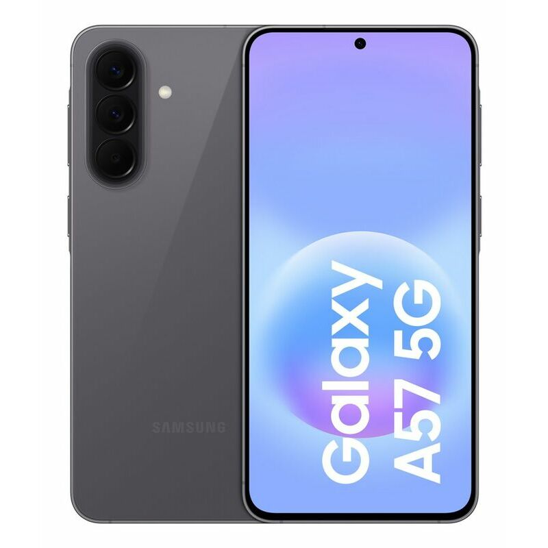 Samsung Galaxy A57 5G, 256 GB, Grey – front and back view