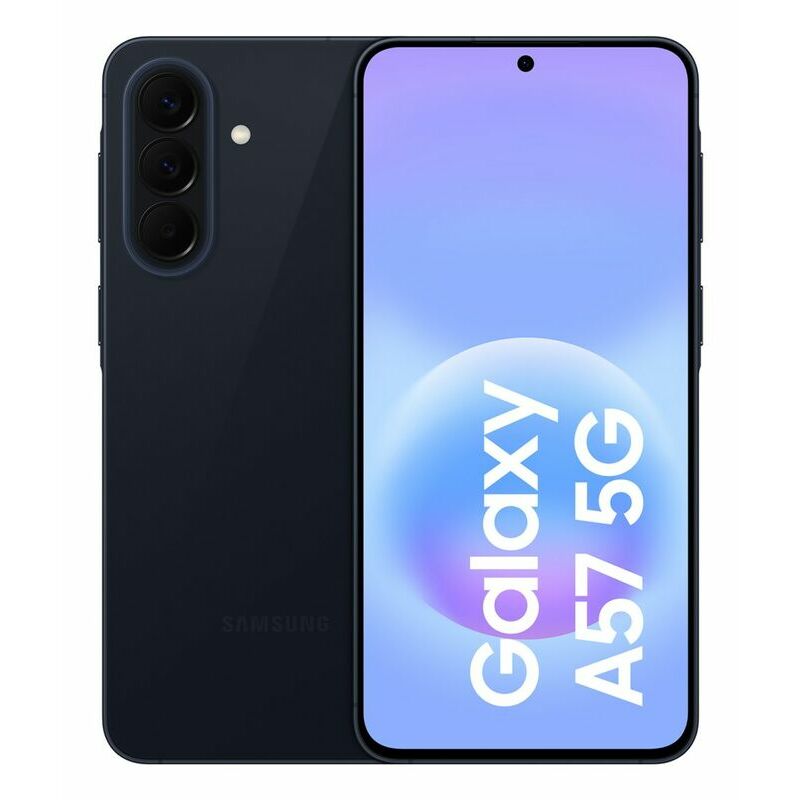 Samsung Galaxy A57 5G, 256 GB, Navy – front and back view