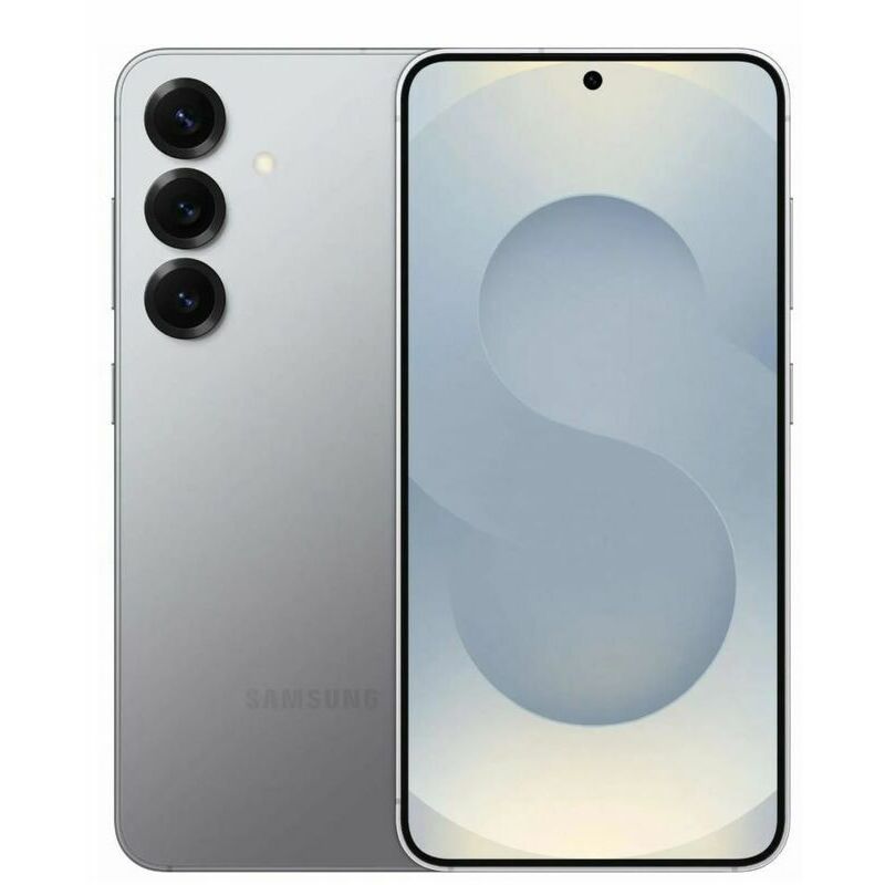 Samsung Galaxy S25, 256 GB, Silver – front and back view