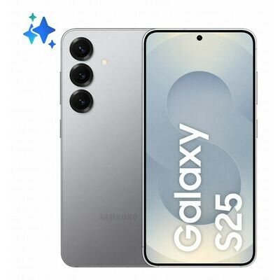 Samsung Galaxy S25, 256 GB, Silver – front and back view
