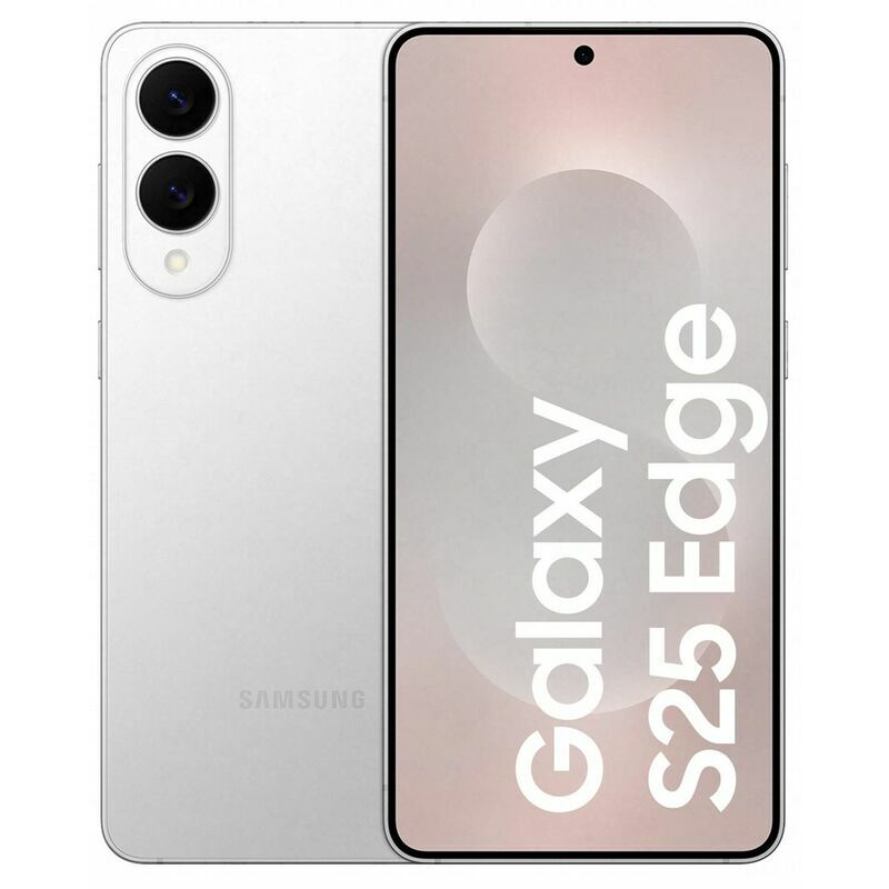 Samsung Galaxy S25 Edge, 256 GB, Silver – front and back view