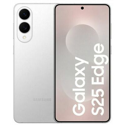 Samsung Galaxy S25 Edge, 512 GB, Silver – front and back view