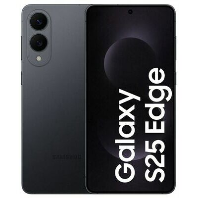 Samsung Galaxy S25 Edge, 256 GB, Black – front and back view