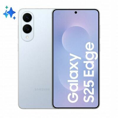 Samsung Galaxy S25 Edge, 512 GB, Blue – front and back view