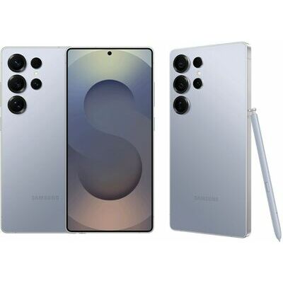 Samsung Galaxy S25 Ultra, 512 GB, Titanium Silverblue – front and back view