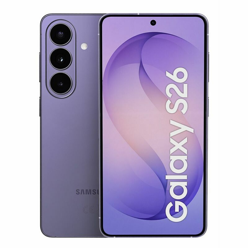 Samsung Galaxy S26, 512 GB, Violet – front and back view