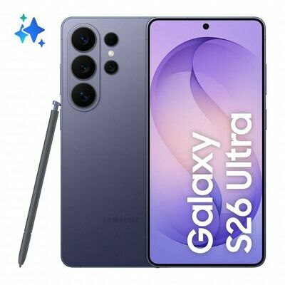 Samsung Galaxy S26 Ultra, 256 GB, Violet – front and back view