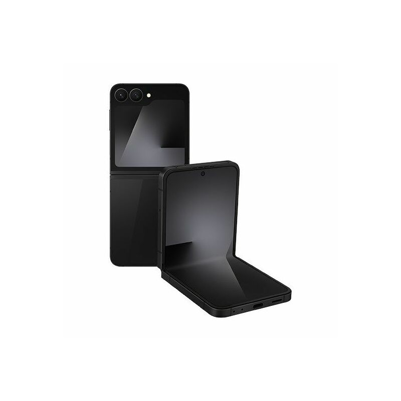 Samsung Galaxy Z Flip7 FE, 128 GB, Black – front and back view