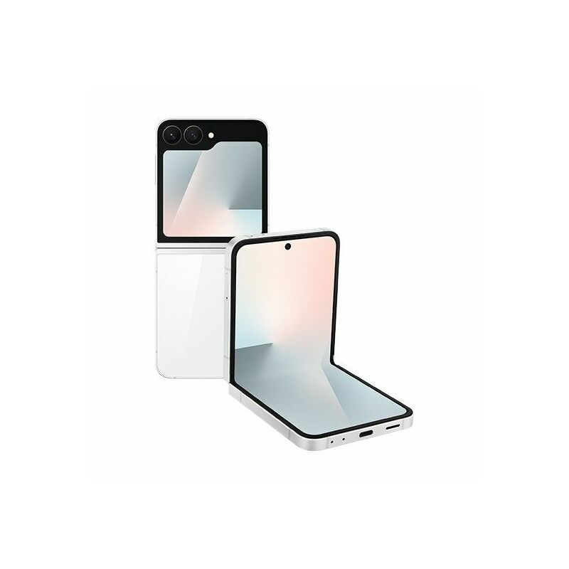 Samsung Galaxy Z Flip7 FE, 256 GB, White – front and back view